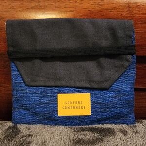 ​Delta One x Someone Somewhere Blue Woven Artisan Pouch